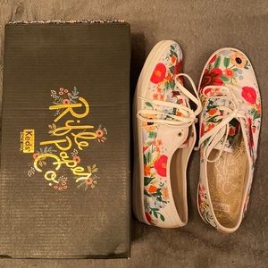 Keds rifle paper wild rose white shoes 9.5